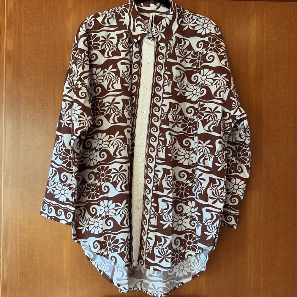 Anthropologie Poplin Long Sleeve Button Down Shirt - Picture 5 of 7